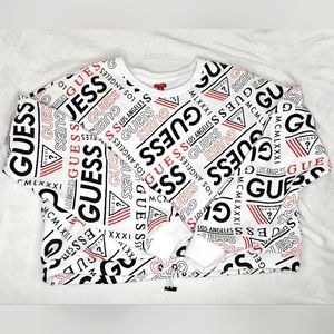 Guess Logo Cropped Sweatshirt